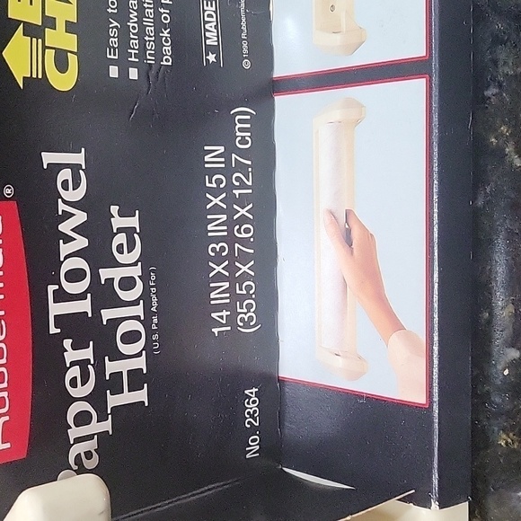 Vintage Rubbermaid Paper Towel Holder Almond Plastic 2364 1990 USA - Picture 4 of 6